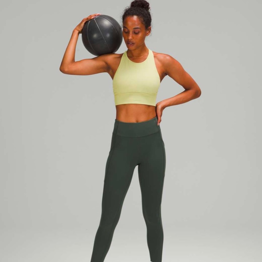 Lululemon Ebb To Train Sports Bra C/D Cup Dew Green Size 4